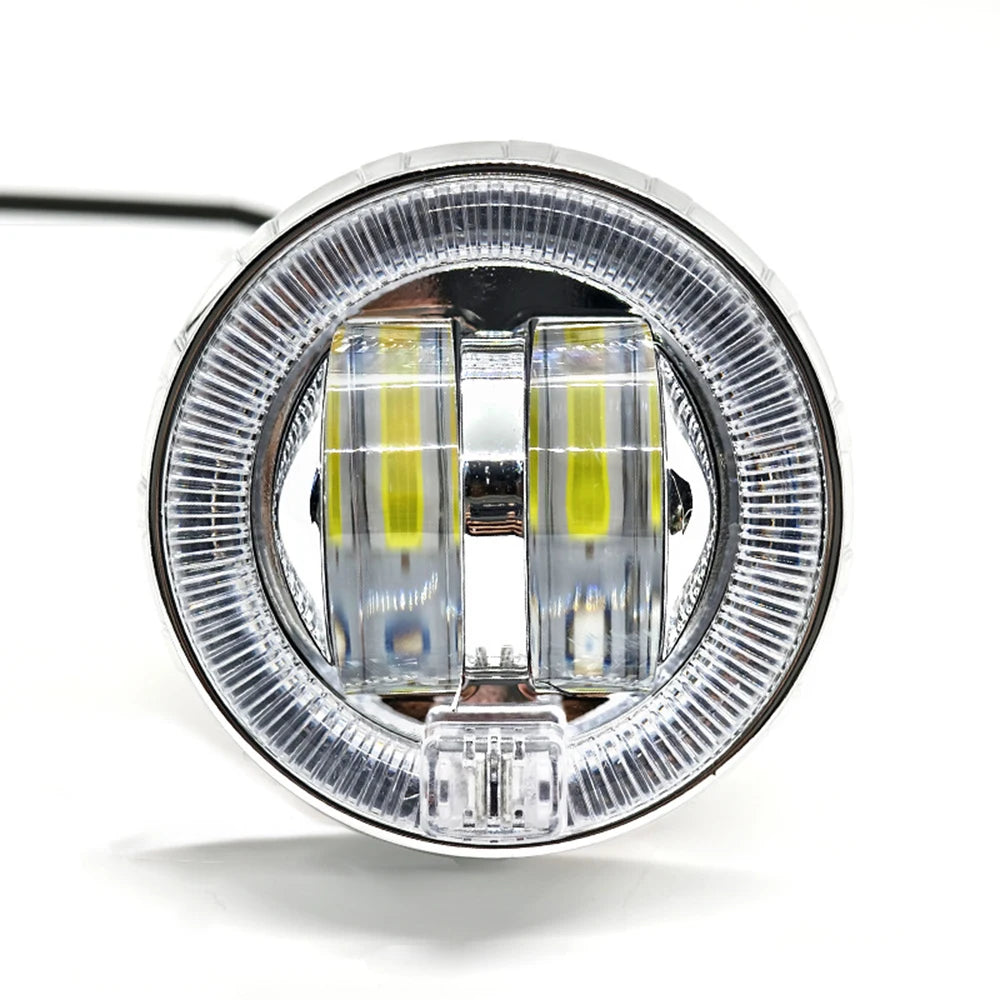 2-inch Mini Motorcycle Lamp High Brightness Flashing LED Spotlight Devil's Eye Lens Waterproof Modified Electric Vehicle Light