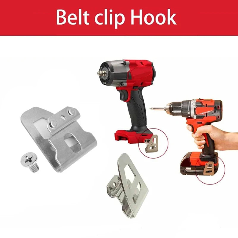 Electric Drill Belt Clip Hook with Screw for Milwaukee 18V Cordless Impact Wrench Driver Drill Holder Power Tool Accessories