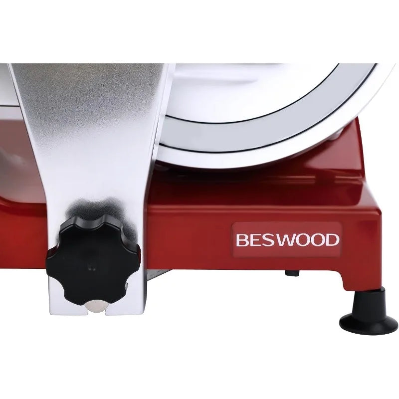 10" Premium Chromium-plated Steel Blade Electric Deli Meat Cheese Food Slicer With Serving Plate Commercial And For Home Use 240