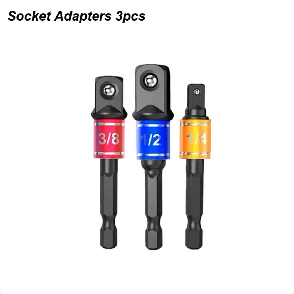 105° Turning Screwdriver Joint 1/4'' 3/8'' 1/2'' Impact Socket Adapter Nut Driver Electric Drill Corner Head  Extension Tool