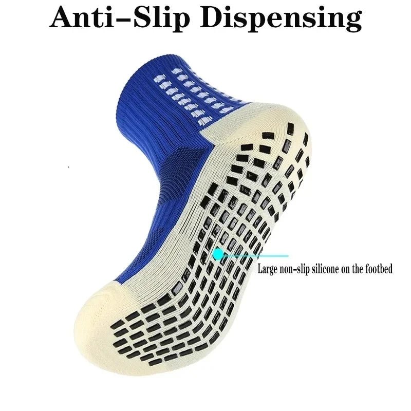 1Pc Adhesive Towel Sole Running Socks Non - slip Marathon Football Socks For Men And Women - PCWLDASHRES