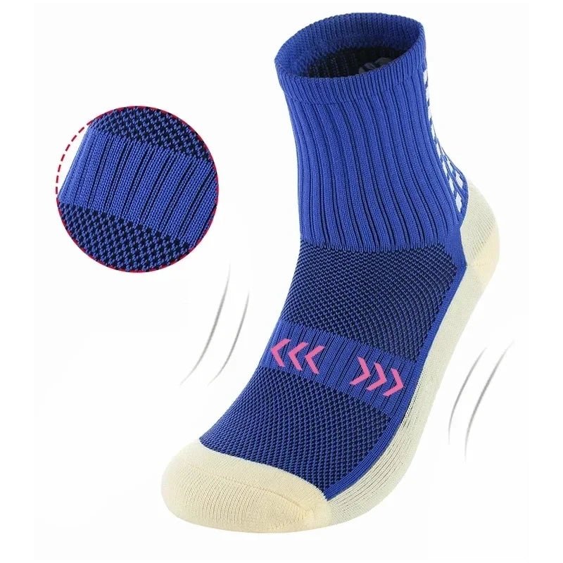 1Pc Adhesive Towel Sole Running Socks Non - slip Marathon Football Socks For Men And Women - PCWLDASHRES