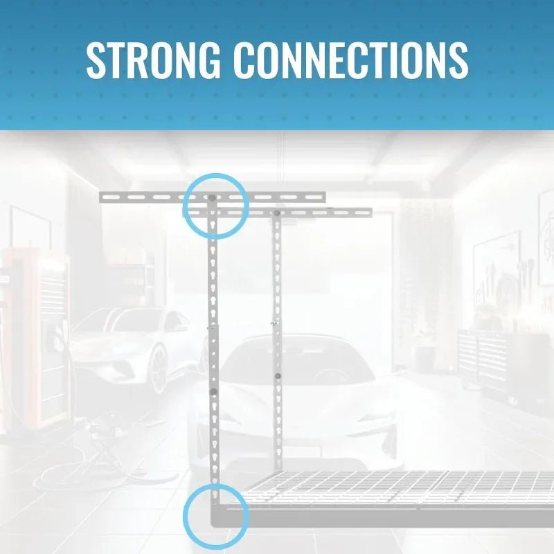 2 - Pack 4 x 8 MonsterRax Overhead Garage Storage Rack, Ceiling Racks for Garage, Organization Shelving - PCWLDASHRES