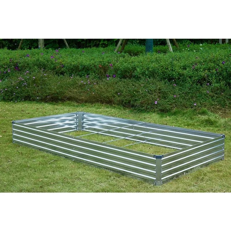 2 Pack 6x3x1FT Galvanized Raised Garden Beds Kit Outdoor Metal Gardening Planter Box For Vegetable Elevated Flower Herbs - PCWLDASHRES