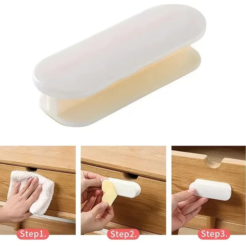 2 PCS Self Adhesive Handles for Window Cabinet Drawer Ideal for Door Wardrobe Sliding Door Organizing Auxiliary Device - PCWLDASHRES