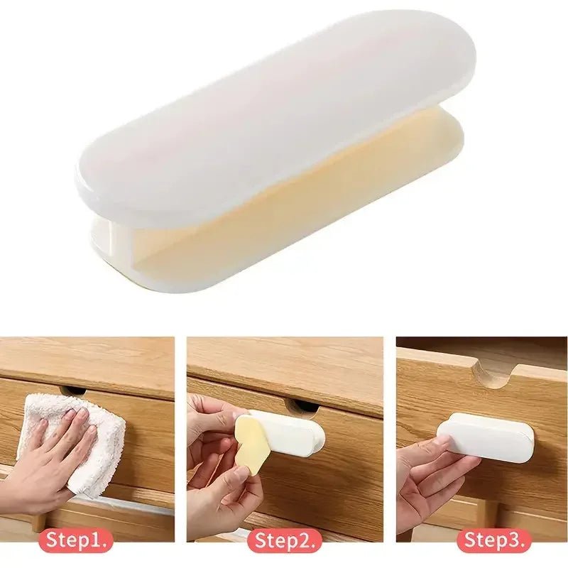 2 PCS Self Adhesive Handles for Window Cabinet Drawer Ideal for Door Wardrobe Sliding Door Organizing Auxiliary Device - PCWLDASHRES