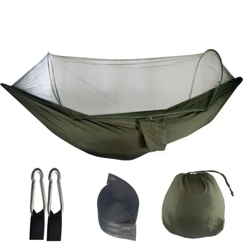 2 Person Outdoor Camping Hammock with Mosquito Net Portable Comfortable Sleeping Tent Hammock Outdoor Furniture Bed - PCWLDASHRES