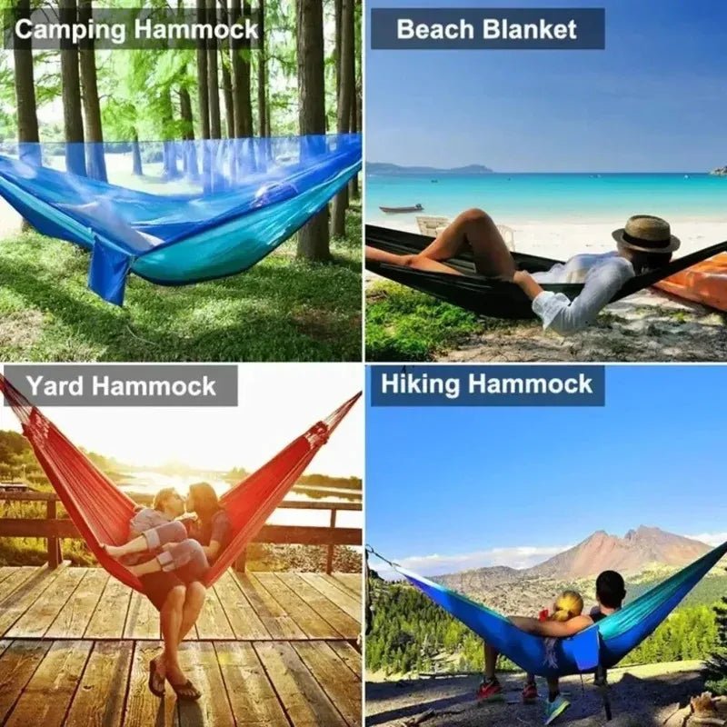 2 Person Outdoor Camping Hammock with Mosquito Net Portable Comfortable Sleeping Tent Hammock Outdoor Furniture Bed - PCWLDASHRES