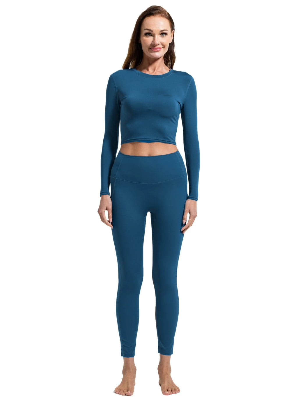 2 Pieces Yoga Sports Set Women Quick - Drying Gym Set Women Running Workout Long Sleeve Sports Shirt Yoga Clothing - PCWLDASHRES