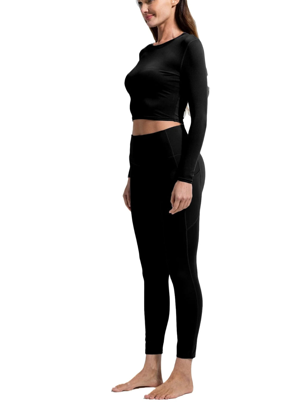 2 Pieces Yoga Sports Set Women Quick - Drying Gym Set Women Running Workout Long Sleeve Sports Shirt Yoga Clothing - PCWLDASHRES