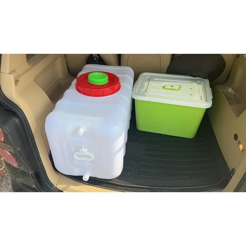 20 Gallon Portable Water Tank With Spigot&Hose, Water Storage Container For Camping, RV, Truck, Emergency Preparedness - PCWLDASHRES