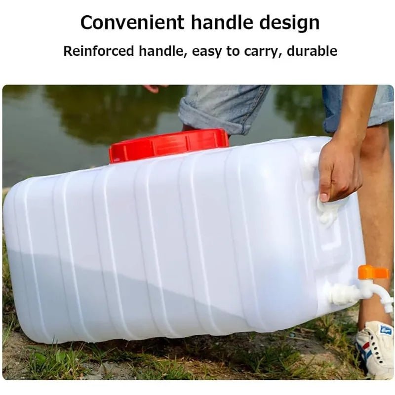 20 Gallon Portable Water Tank With Spigot&Hose, Water Storage Container For Camping, RV, Truck, Emergency Preparedness - PCWLDASHRES