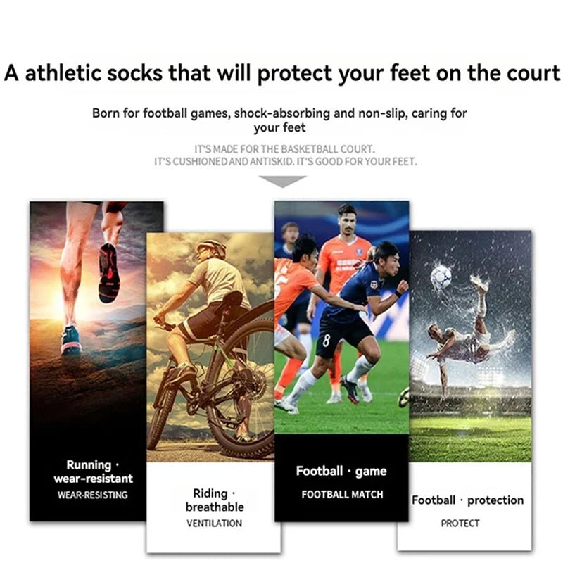 2025 New FS Anti slip Adhesive Football Socks Men's Middle Tube Anti sweat and Odorous Football Sports Cycling Socks - PCWLDASHRES