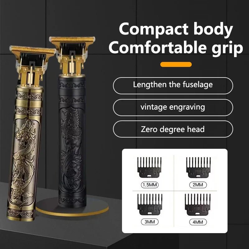 2025 T9 HairClipper Beard Shaving Body Hair Trimmer Clippers Electric Machine Men Haircut Machine 0mm Barber ShaverDragon Carved - PCWLDASHRES