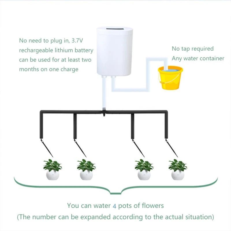2/4/8 Head Automatic Watering Pump Controller Flowers Plants Home Sprinkler Drip Irrigation Device Pump Timer System Garden Tool - PCWLDASHRES