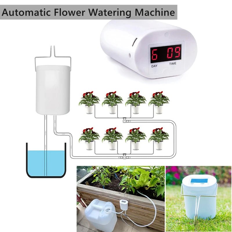 2/4/8 Head Automatic Watering Pump Controller Flowers Plants Home Sprinkler Drip Irrigation Device Pump Timer System Garden Tool - PCWLDASHRES