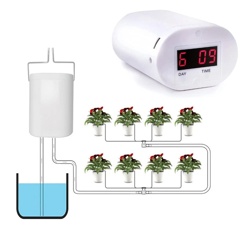 2/4/8 Head Automatic Watering Pump Controller Flowers Plants Home Sprinkler Drip Irrigation Device Pump Timer System Garden Tool - PCWLDASHRES