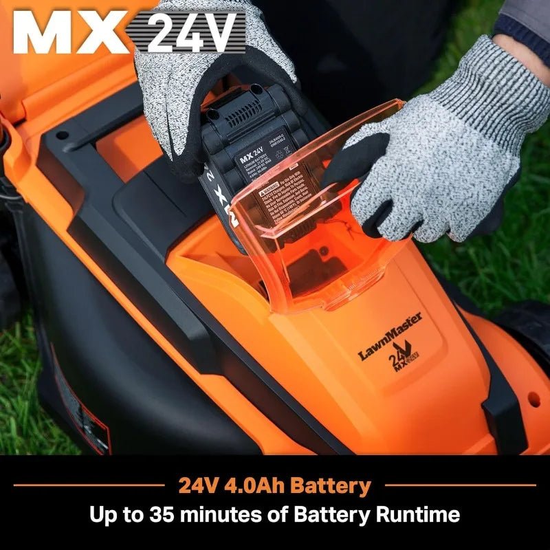 24VMWBL 24V Max 13 - inch Cordless Lawn Mower And Cordless Leaf Blower Combo With 2x4.0Ah Batteries And Charger - PCWLDASHRES