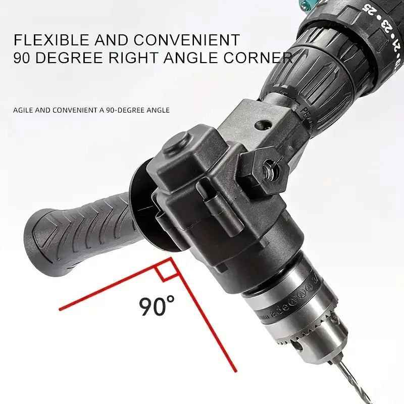 90 Degree Angle Drill Power Tool Set with Multi Function Electric Screwdriver and Corner Adapter