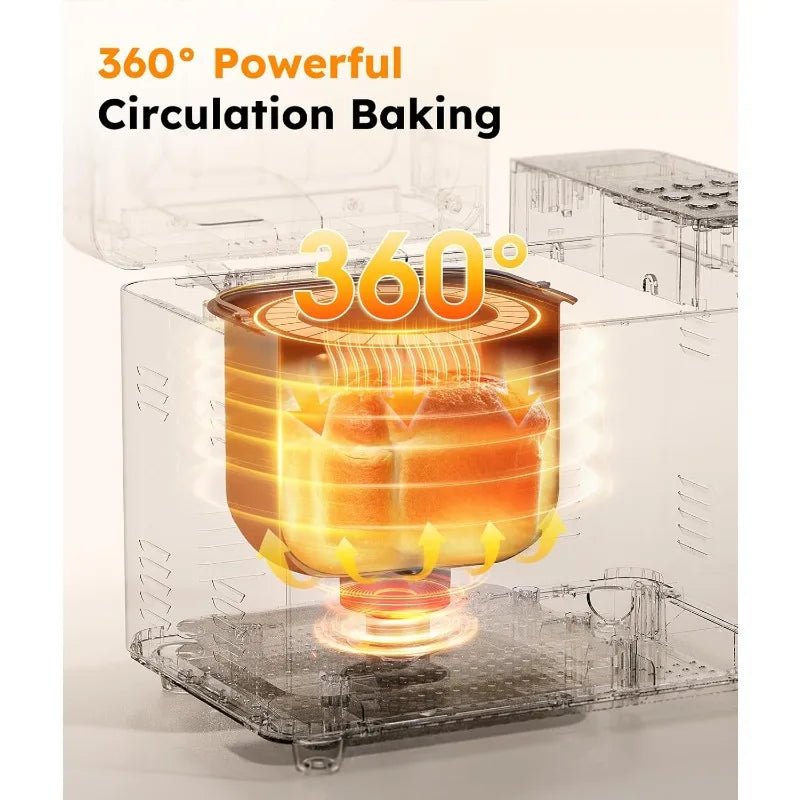 2LB Bread Maker Machine, 17 In 1 Automatic Stainless Steel Bread Machine, Non - stick, Beginner - Friendly Controls, 15 Hour Timer - PCWLDASHRES