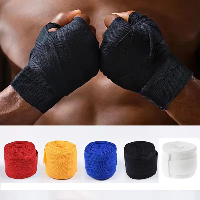 2PCS 1.5/2/3/5M Boxing Training Bandages Cotton Sports Bandages Sanda Kick Boxing Mma Hand Gloves Wraps Belt Boxing Sports Strap - PCWLDASHRES