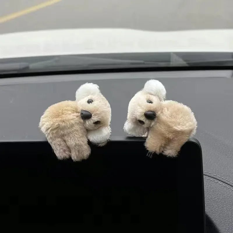 2PCS Cute Plush Koala Rearview Mirror Pole Doll Pendant Car Ornaments Motorcycle Bicycle Rearview Mirror Decoration Accessories - PCWLDASHRES