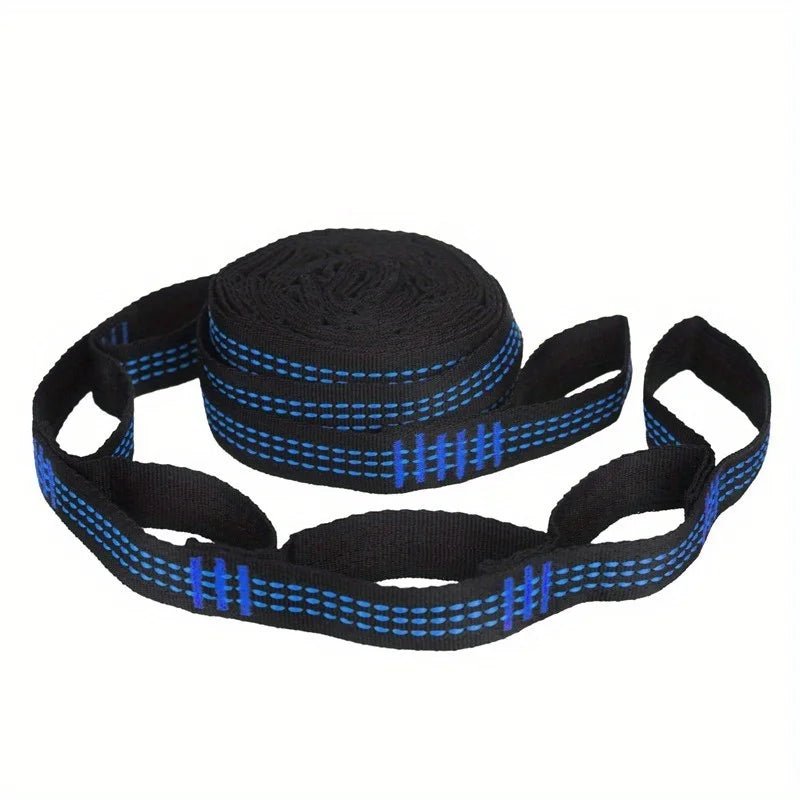 2pcs Hammock Straps, Special Reinforced Polyester Straps, 5 Ring High Load - Bearing Barbed Hammock Straps For Outdoor Camping - PCWLDASHRES