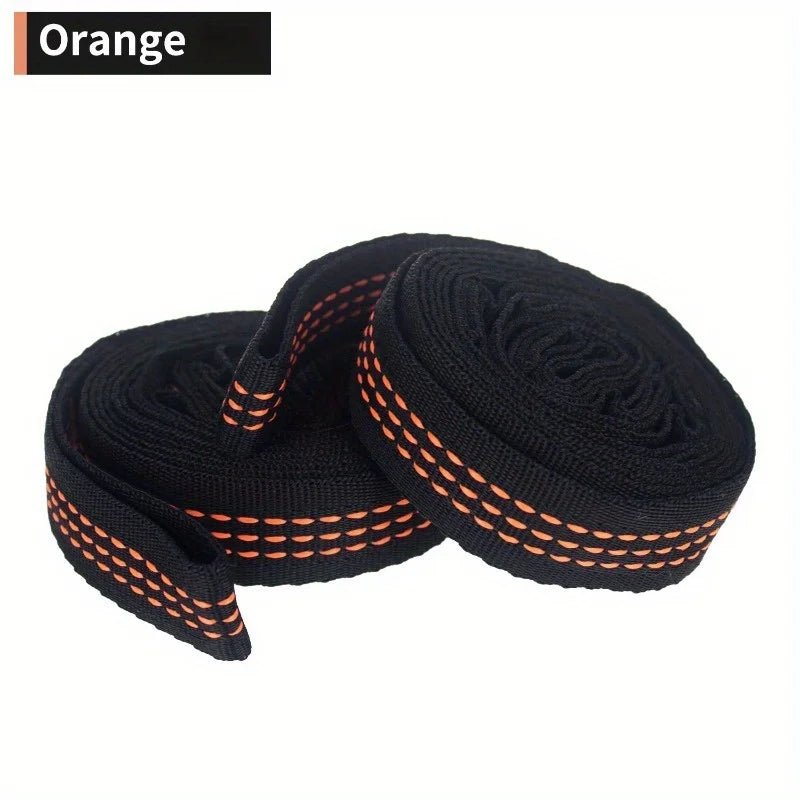 2pcs Hammock Straps, Special Reinforced Polyester Straps, 5 Ring High Load - Bearing Barbed Hammock Straps For Outdoor Camping - PCWLDASHRES