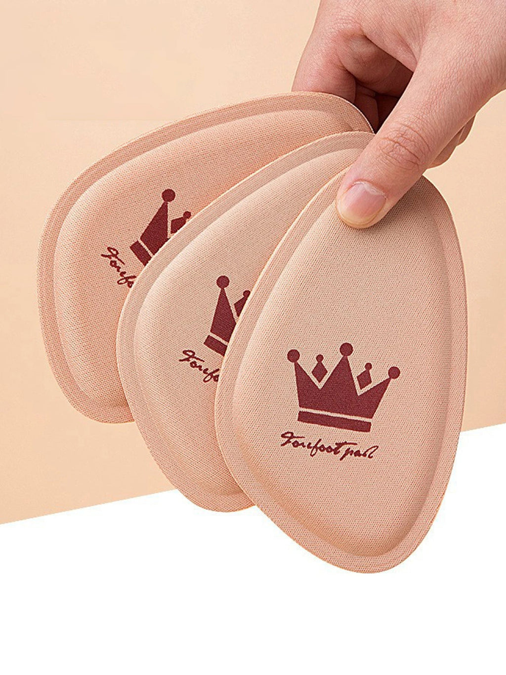 2pcs Letter Graphic Shoe Insoles, Fashion Apricot Insoles For Pumps - PCWLDASHRES