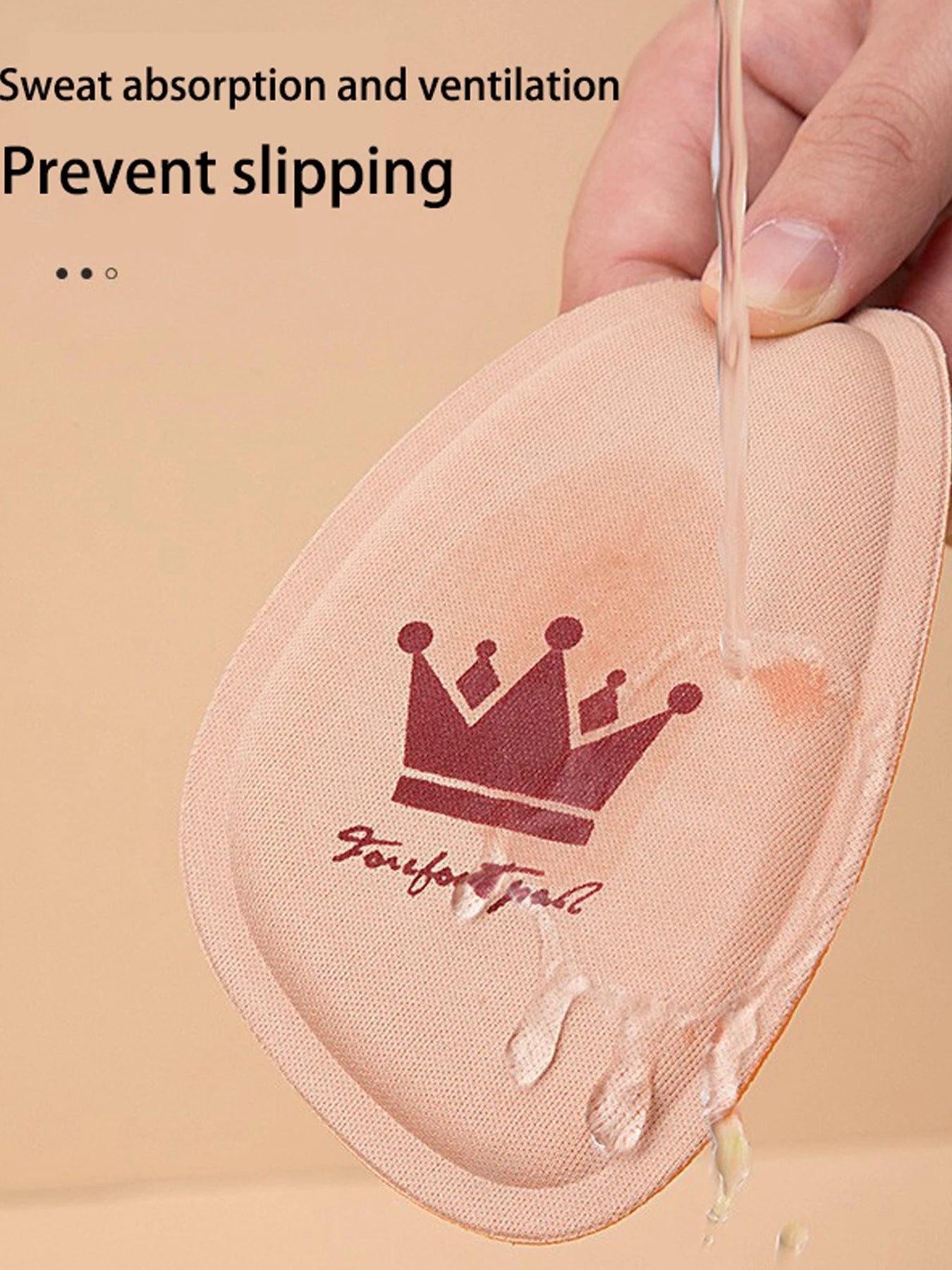 2pcs Letter Graphic Shoe Insoles, Fashion Apricot Insoles For Pumps - PCWLDASHRES