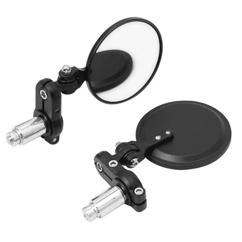 2PCS Universal Motorcycle Bike Modified Retro Folding Motorcycle Rearview Mirror Black Blank 22mm Moto Handlebar Rearview Mirror - PCWLDASHRES