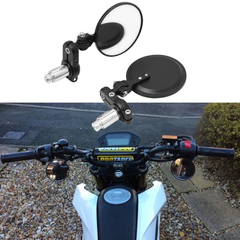2PCS Universal Motorcycle Bike Modified Retro Folding Motorcycle Rearview Mirror Black Blank 22mm Moto Handlebar Rearview Mirror - PCWLDASHRES