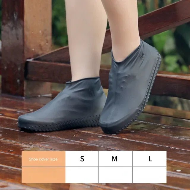 2pcs Waterproof Non - slip Silicone Shoe High Elastic Wear - resistant Unisex Rain Boots for Outdoor Rainy Day Reusable Shoe Cover - PCWLDASHRES