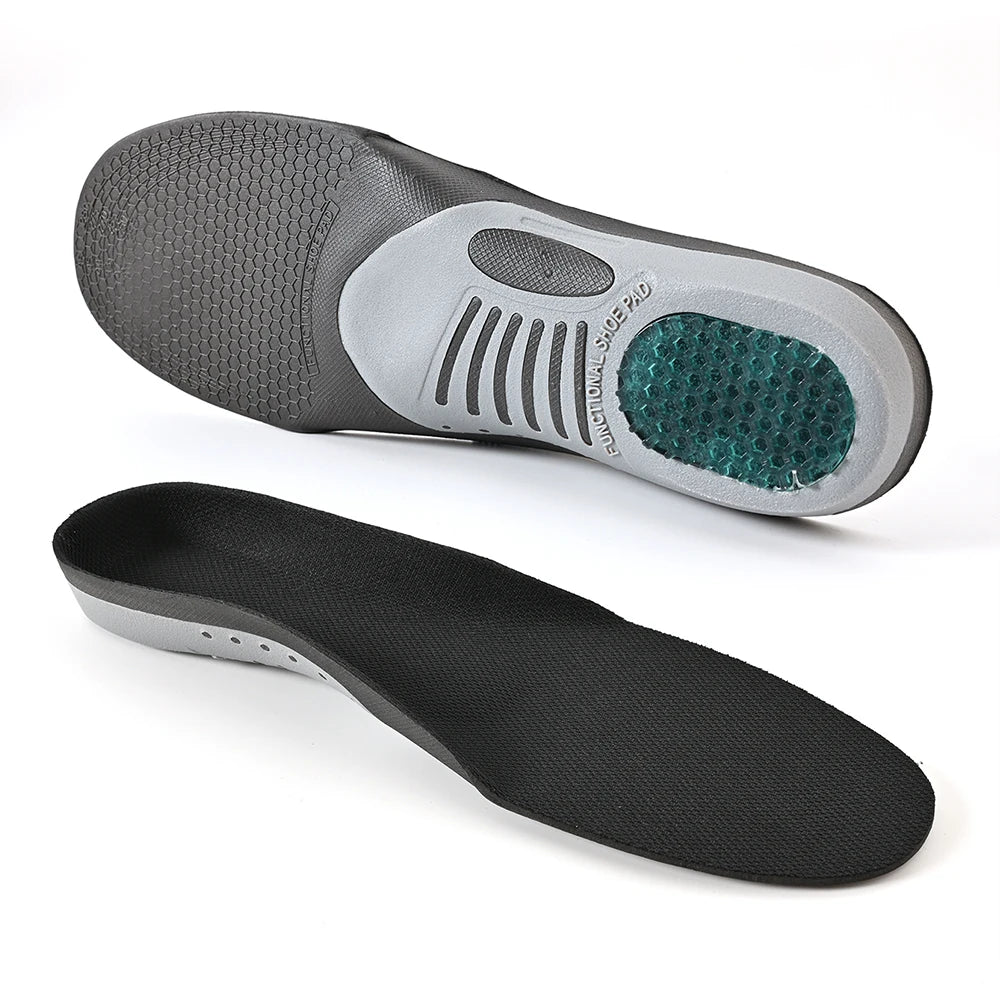 1 Pair Sports & Work Insoles – Thickened, Breathable, Odor-Resistant – Support, Anti-Sprain, Cushioning – Unisex Non-Slip Basket