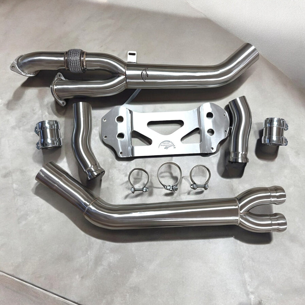 3.5 Inch S58 Race Downpipe For BMW M3 G80, M2 G87, M4 G82, M4 G83 - PCWLDASHRES