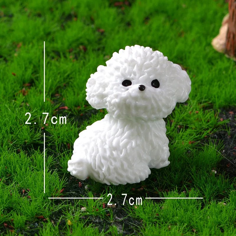 3D Cute Mini Puppy Shoe Decoration Set Detachable Diy Bichon Frise Dog Figurines Accessory, Used For Clogs, Holiday Party Gifts - PCWLDASHRES