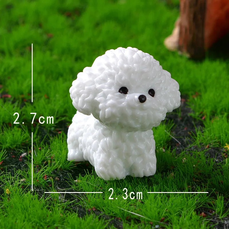3D Cute Mini Puppy Shoe Decoration Set Detachable Diy Bichon Frise Dog Figurines Accessory, Used For Clogs, Holiday Party Gifts - PCWLDASHRES