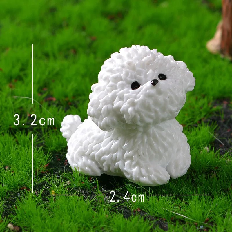 3D Cute Mini Puppy Shoe Decoration Set Detachable Diy Bichon Frise Dog Figurines Accessory, Used For Clogs, Holiday Party Gifts - PCWLDASHRES