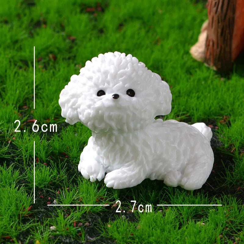 3D Cute Mini Puppy Shoe Decoration Set Detachable Diy Bichon Frise Dog Figurines Accessory, Used For Clogs, Holiday Party Gifts - PCWLDASHRES