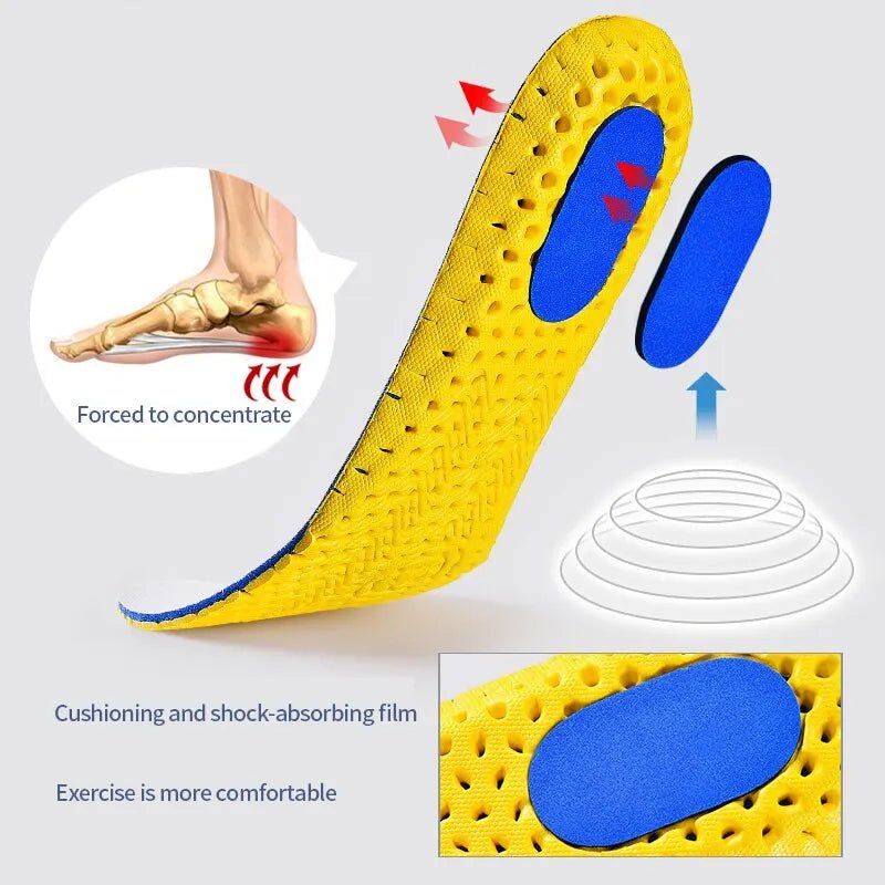 3Pairs Memory Foam Orthopedic Insoles for Feet Shoe Sole Pad Mesh Deodorant Breathable Sneakers Running Cushion for Men Women - PCWLDASHRES