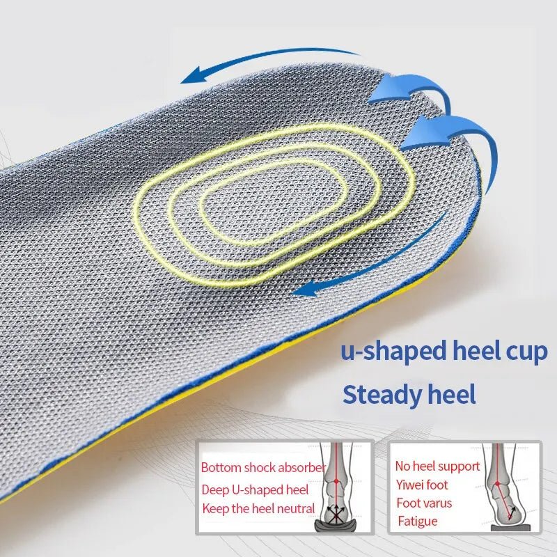 3Pairs Memory Foam Orthopedic Insoles for Feet Shoe Sole Pad Mesh Deodorant Breathable Sneakers Running Cushion for Men Women - PCWLDASHRES