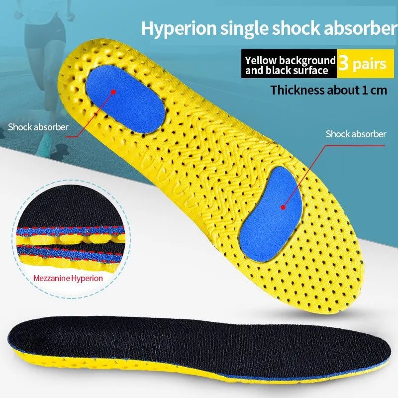 3Pairs Memory Foam Orthopedic Insoles for Feet Shoe Sole Pad Mesh Deodorant Breathable Sneakers Running Cushion for Men Women - PCWLDASHRES