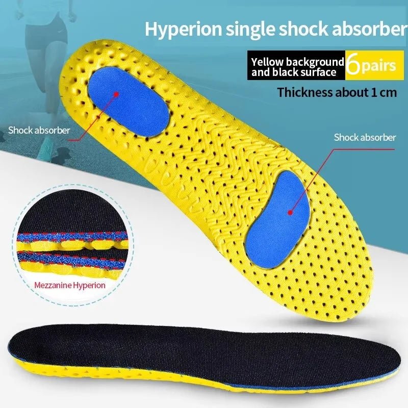 3Pairs Memory Foam Orthopedic Insoles for Feet Shoe Sole Pad Mesh Deodorant Breathable Sneakers Running Cushion for Men Women - PCWLDASHRES