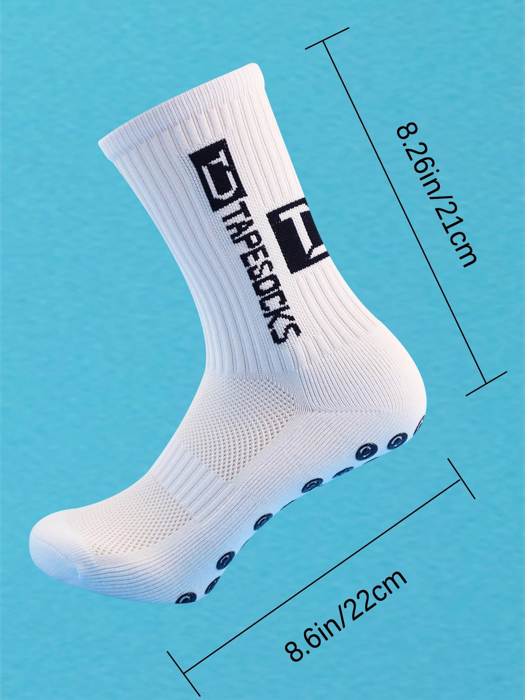 4 Pairs Men's Soccer Socks with Grip, Non Slip Anti Slip Athletic Socks with Cushion Pads for Football/Basketball - PCWLDASHRES