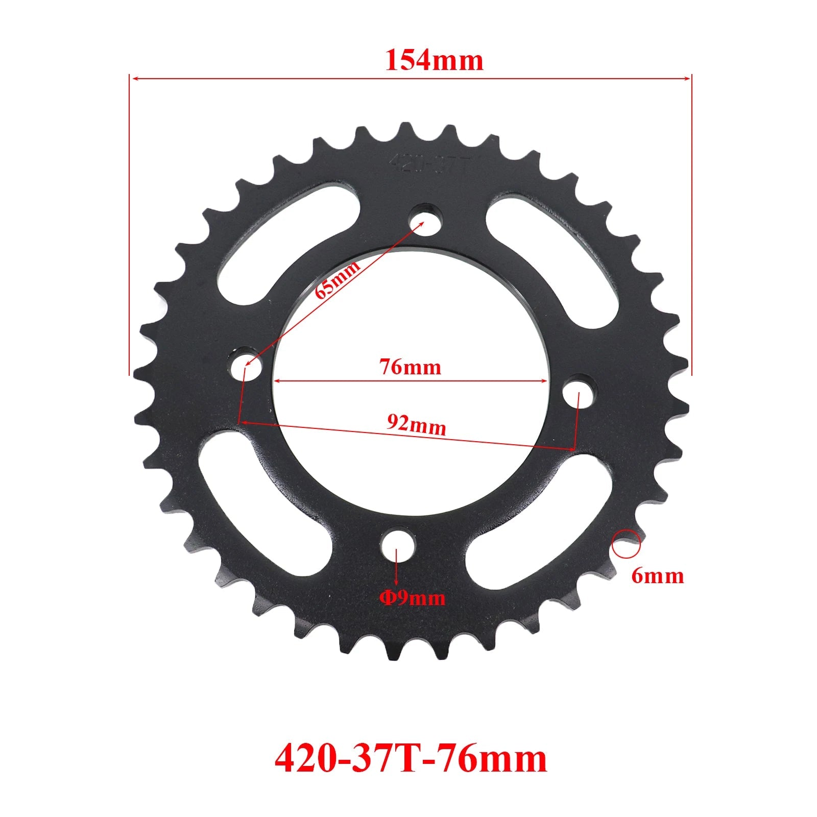 420 Chain 37T teeth 76mm Rear Sprocket for 50cc 70cc 110cc 125cc Dirt Pit Bike 37T - PCWLDASHRES
