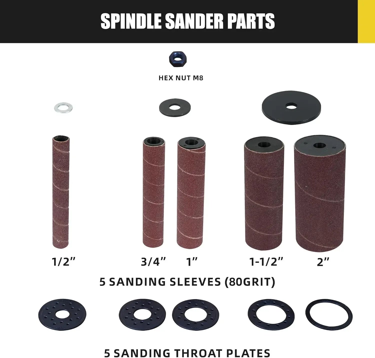 4A Variable Speed Oscillating Belt and Spindle Sander - 4x24” Belt, 5 Sanding Sleeves, - PCWLDASHRES