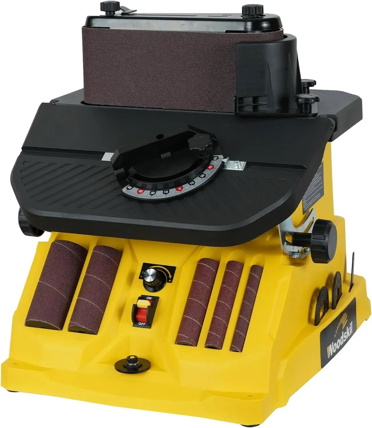 4A Variable Speed Oscillating Belt and Spindle Sander - 4x24” Belt, 5 Sanding Sleeves, - PCWLDASHRES