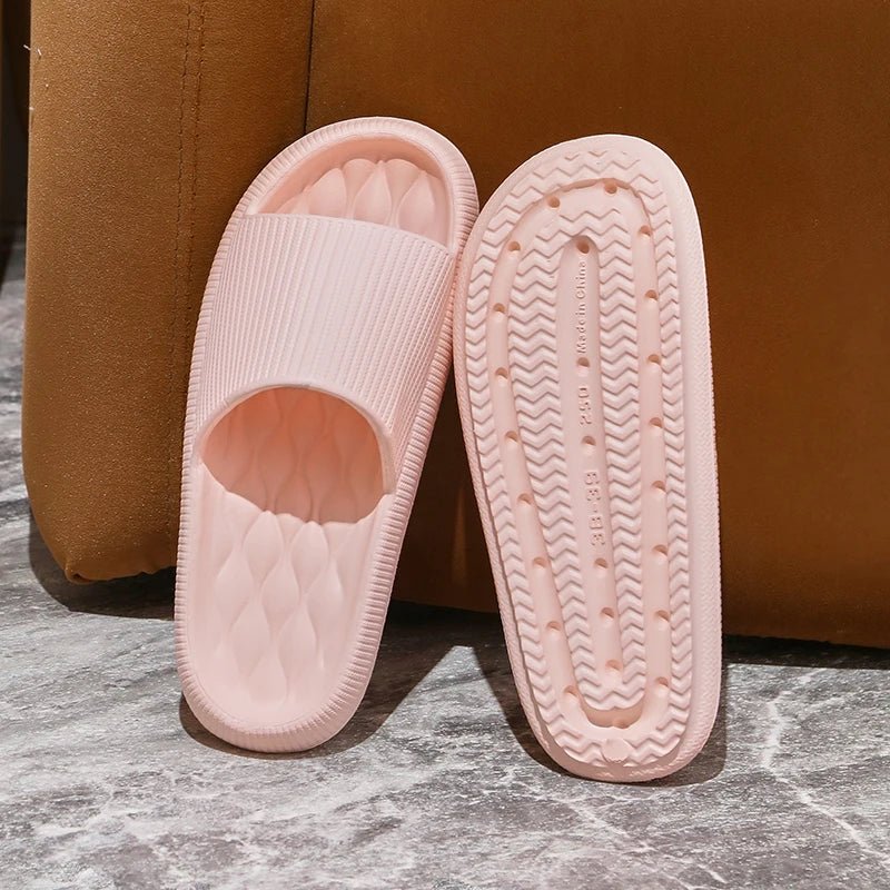 4cm Summer Non - slip Soft Cloud Slippers Women Comfy Eva Thick Platform Slides Woman Couple Bathroom Home Flip Flops - PCWLDASHRES