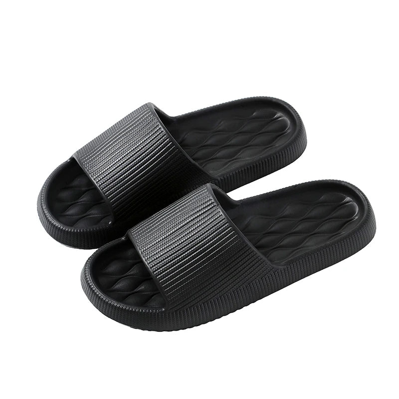 4cm Summer Non - slip Soft Cloud Slippers Women Comfy Eva Thick Platform Slides Woman Couple Bathroom Home Flip Flops - PCWLDASHRES