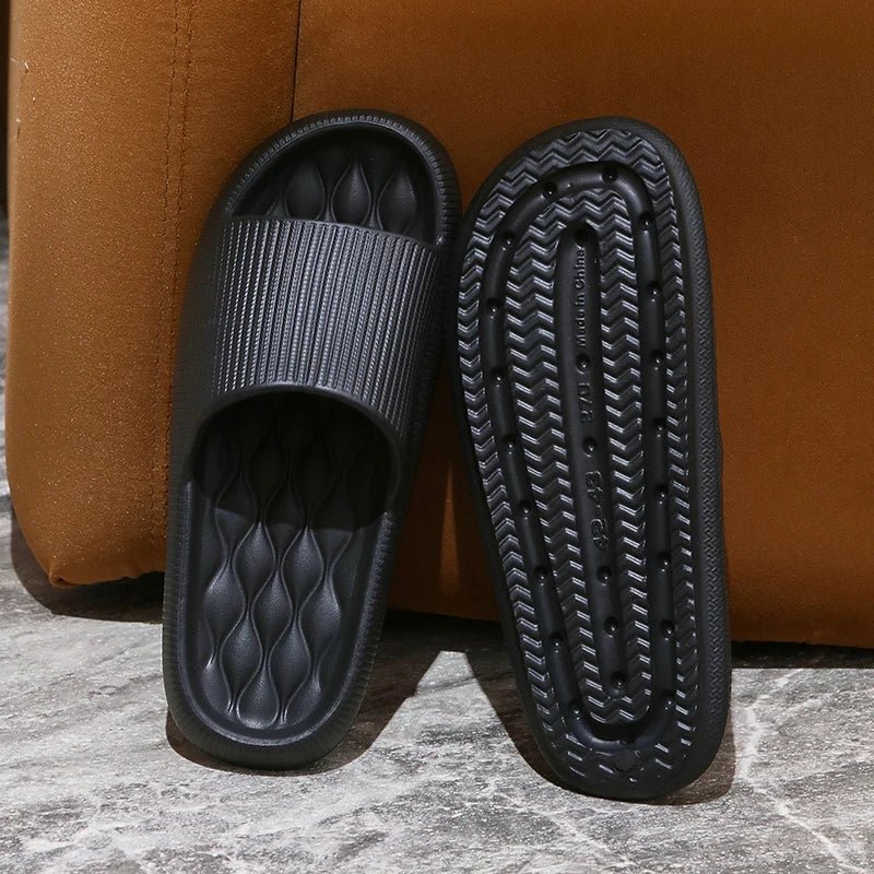 4cm Summer Non - slip Soft Cloud Slippers Women Comfy Eva Thick Platform Slides Woman Couple Bathroom Home Flip Flops - PCWLDASHRES